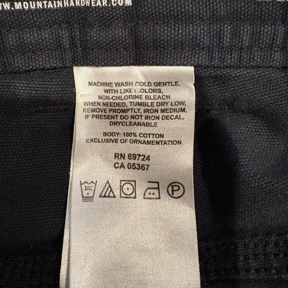 Mountain Hardwear Black Canvas Outdoor Hiking Shorts Men’s Size 36/10 - Picture 5 of 5